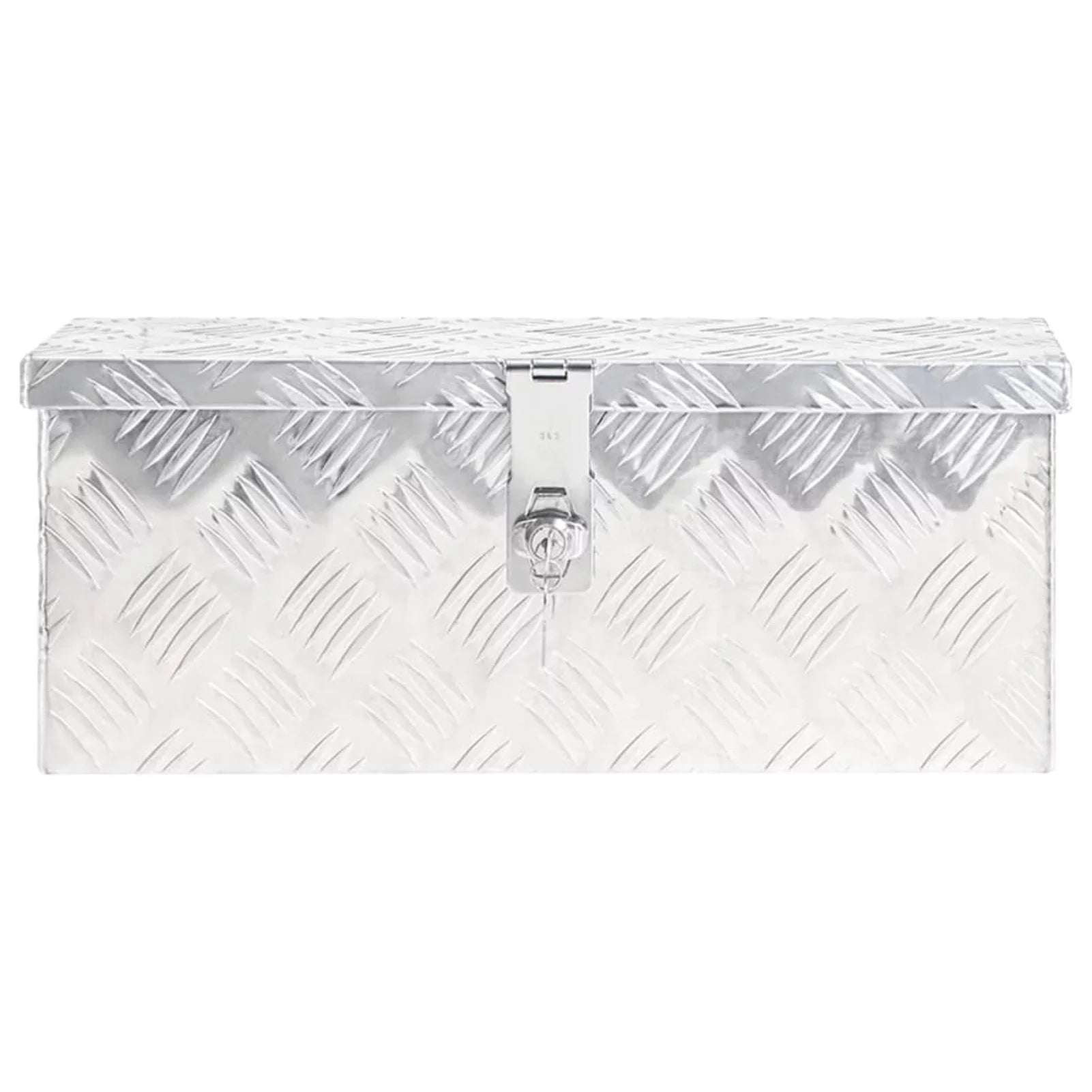 Anself Aluminum Tool Box Truck Toolbox Lockable Underbody Organizer Storage Case Trailer Box Silver for Vehicle, Garage, Camping Trip 19.7 x 8.1 x 5.9 Inches (L x W x H)