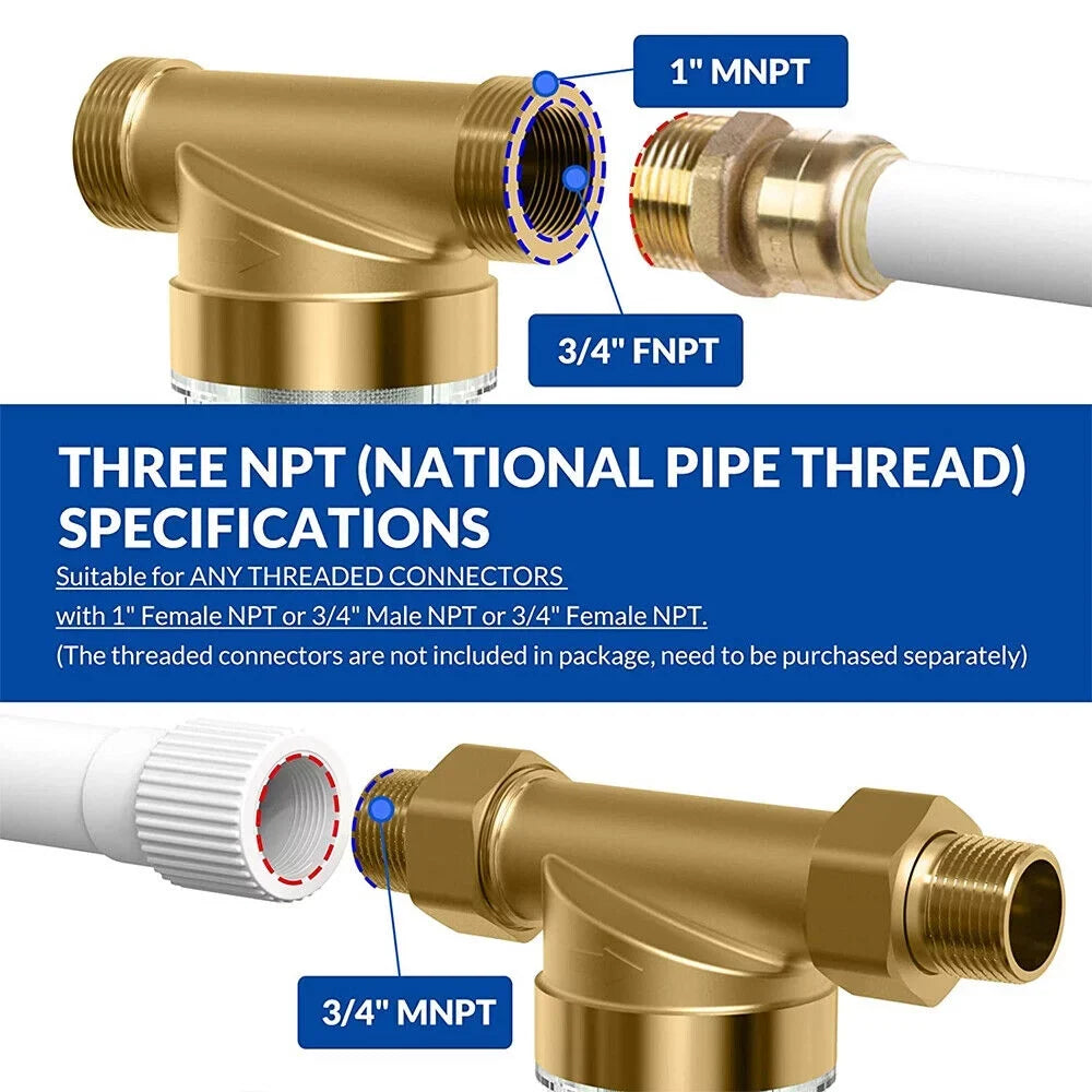 KingFurt Spin Down Sediment Filter - Durable 316L Material, Reusable Design to Save Costs - Fits All Pipes, Easy Maintenance