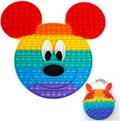 Large Red Rainbow Mouse Popits with Matching Popits Handbag, Perfect Gifts for Women and Teens