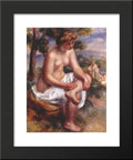 Seated bather in a landscape 20x24 Framed Art Print by Renoir, Pierre Auguste