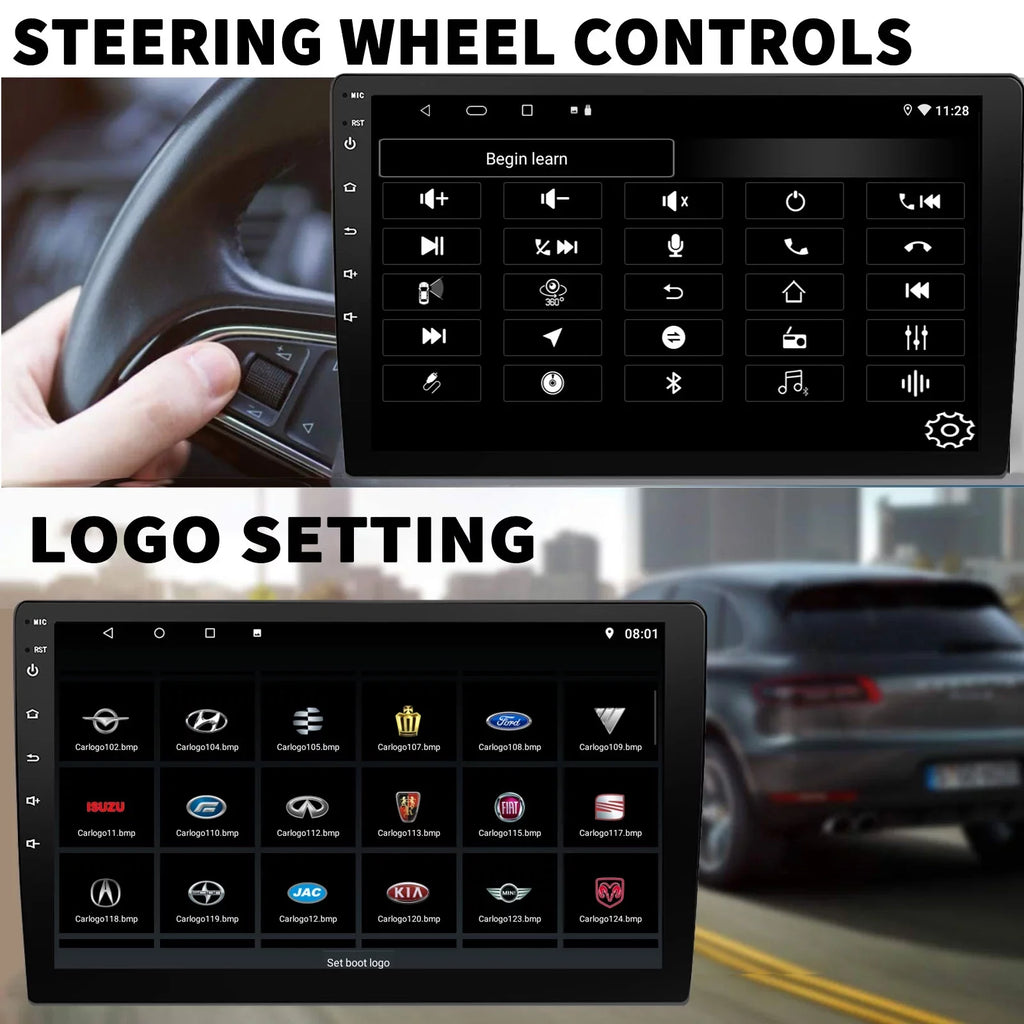 Binize Double Din Car Stereo Compatible with  CarPlay&Android Auto 9 Inch Android 10 Touchdisplay Car Radio with Backup camera, Bluetooth,SW control, GPS Navigation