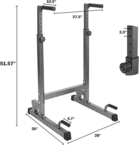 Lucky Tree Pull Up Dip Bar, Adjustable Dip Station, Multi-Function Power Tower Calisthenics Equipment For Home Gym