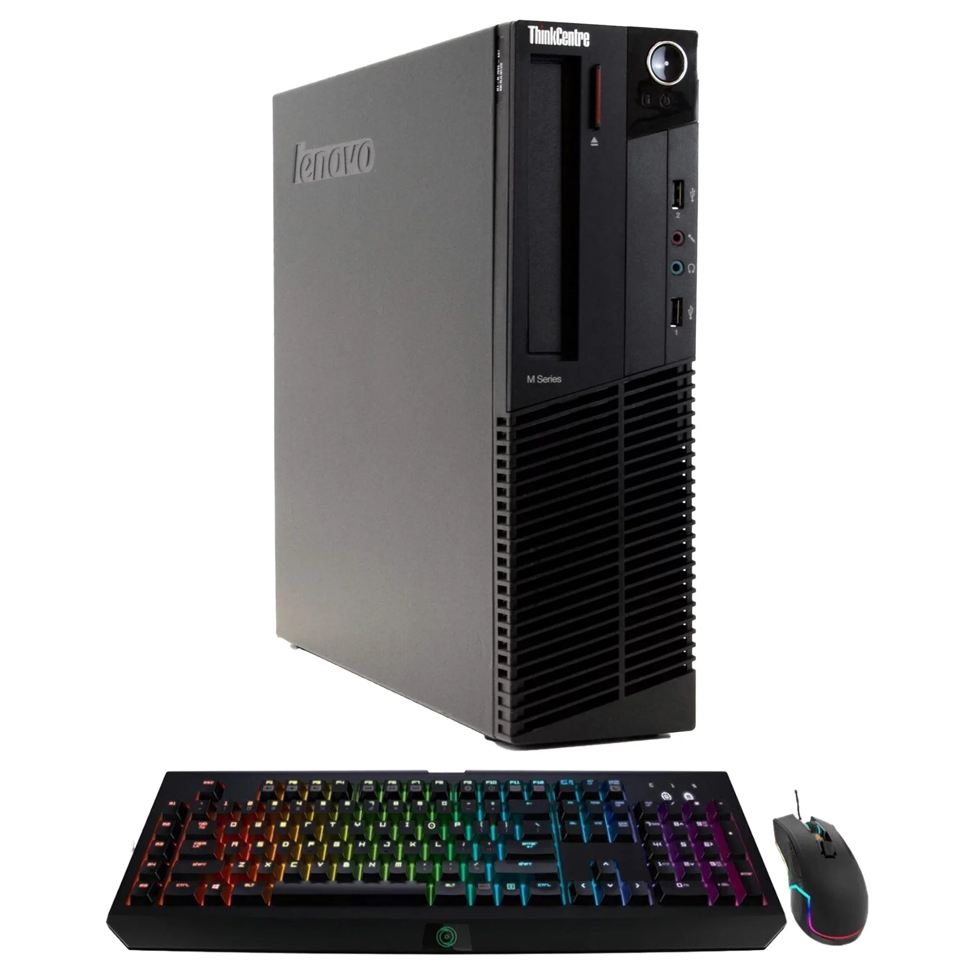 M92P Desktop Computer PC - Intel Quad-Core i5, 500GB HDD, 16GB DDR3 RAM, Windows 11 Pro, DVD, WIFI, RGB Keyboard and Mouse (Used - Like New)