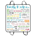 GCKG Family Rules Educational Pet Car Seat Cover Dog Car Seat Mat Hammock Cargo Mat Trunk Mat For Cars Trucks and SUV 54x60 inches