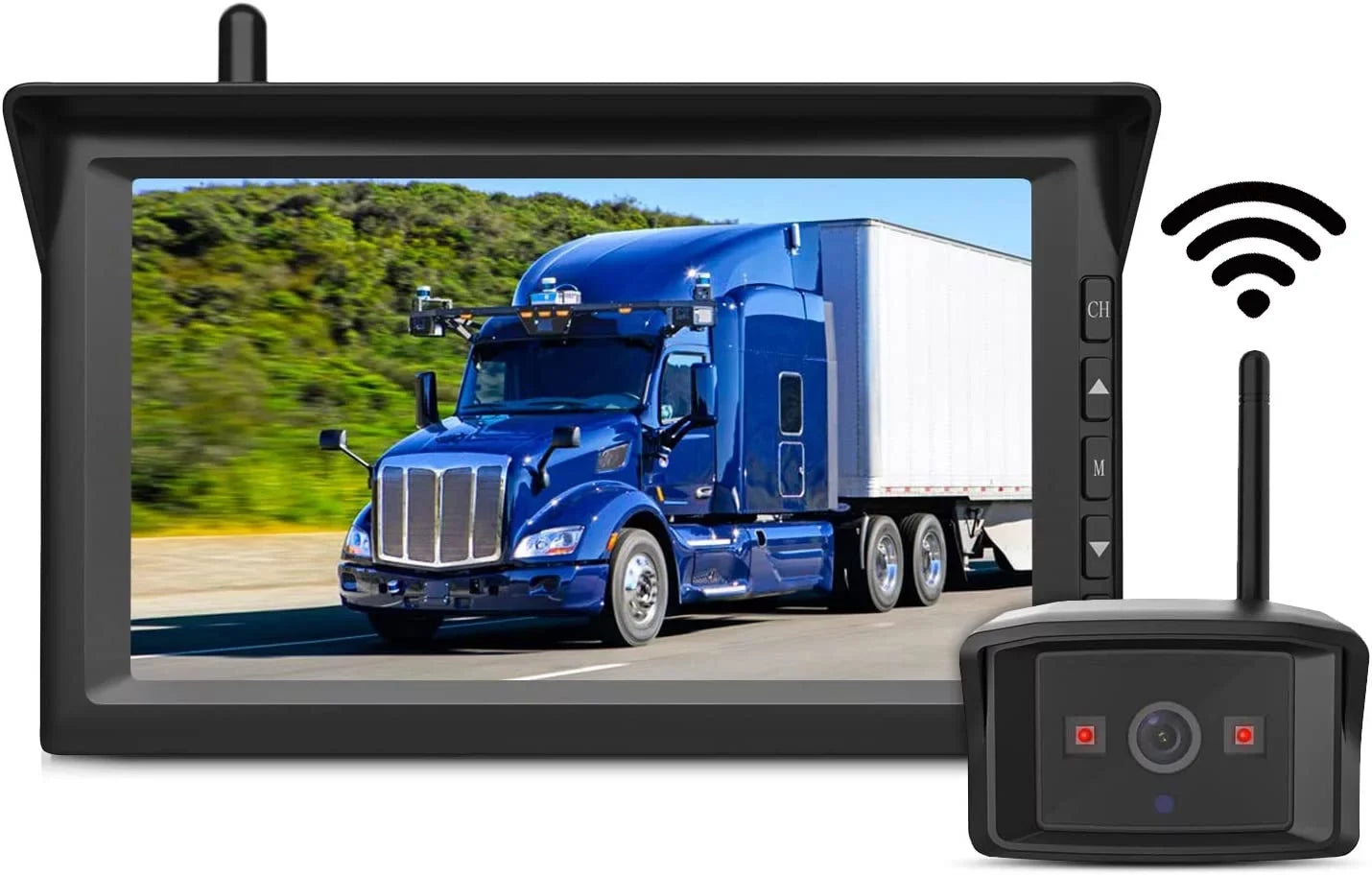 K10 RV IR Night Vision Wireless Backup Camera Kit with 7'' HD Monitor, Support 2 Cameras , Rear View Camera System for Cars, RVs, Trailers, Trucks, Motorhome 5th