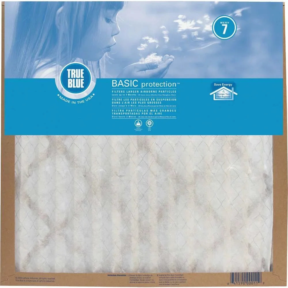 True Blue 20X30X1 TB MERV 7 FILTER 220301 Pack of 12 220301 405076