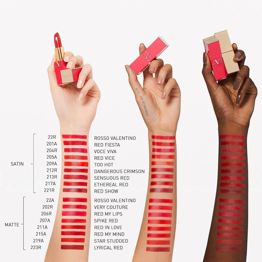Valentino Rosso Valentino High Pigment Refillable Lipstick - 217A Ethereal Red - Deep Blood Red