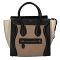 Pre-Owned Celine Micro Shopper Luggage Handbag Leather Beige Ladies (Good)