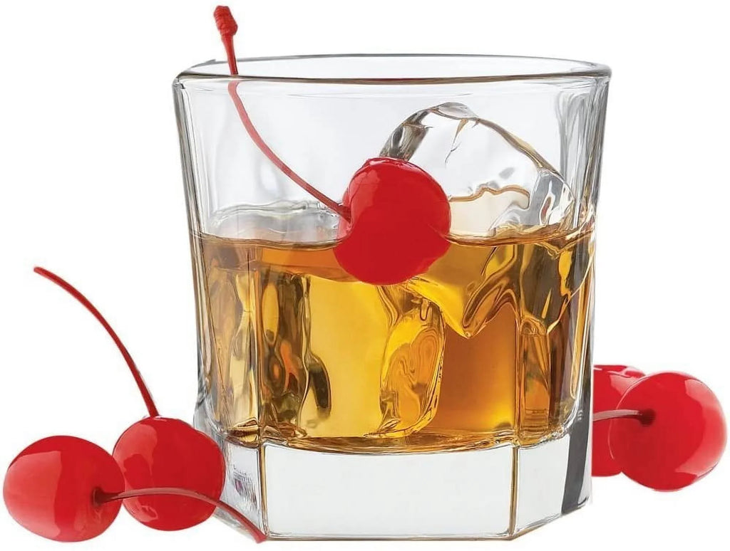 Double Old Fashioned Rocks Whiskey Scotch Glasses 12 Oz -Set of 4-heavy Base Elegant Barware Pub