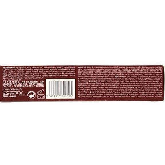 Proraso Shaving Soap Cream Sandalwood Shea Butter Sapone Da Barba in for Coarse Beard 150ml tube - RED 3 Pack