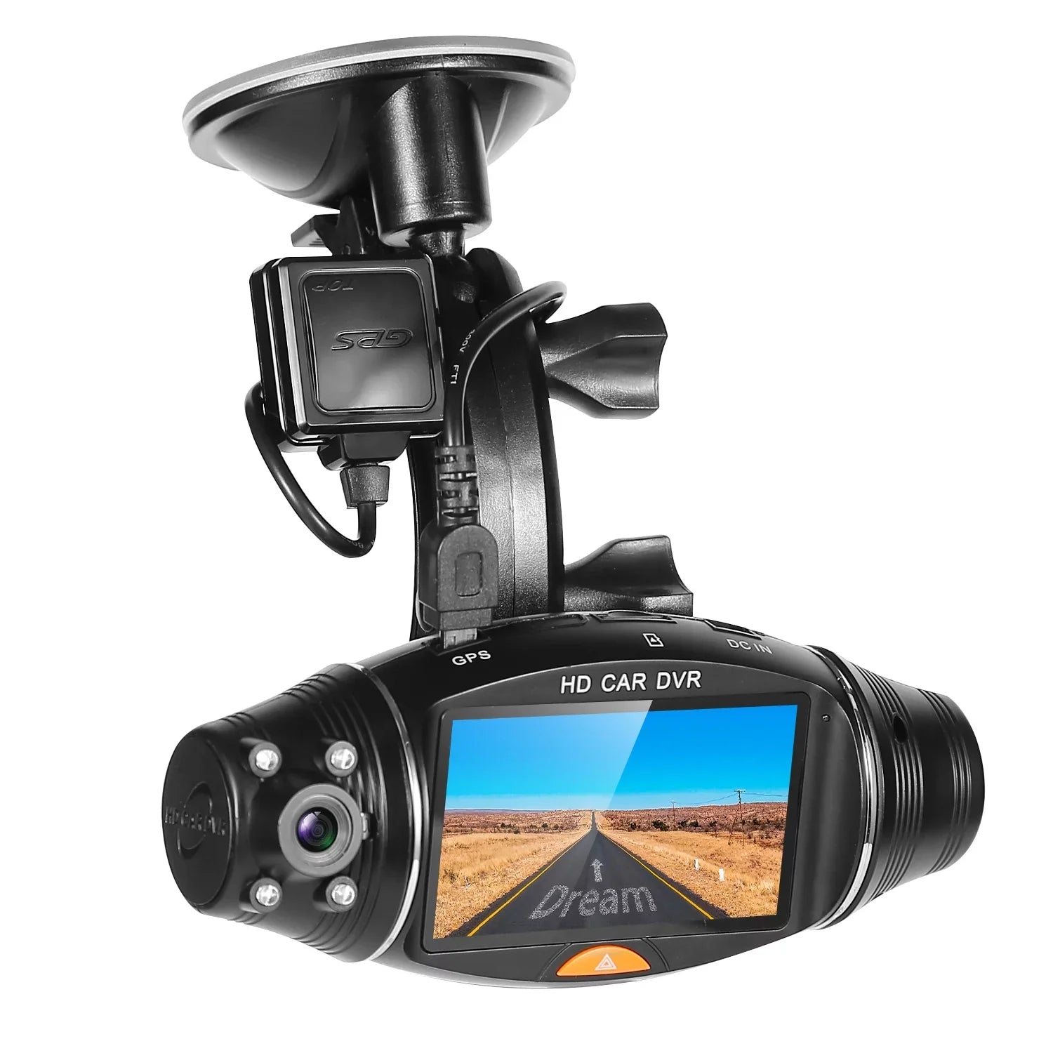 iMountek FHD 1080P Dual Lens Car DVR Dash Cam GPS Camera Video Recorder G-Sensor Night Vision