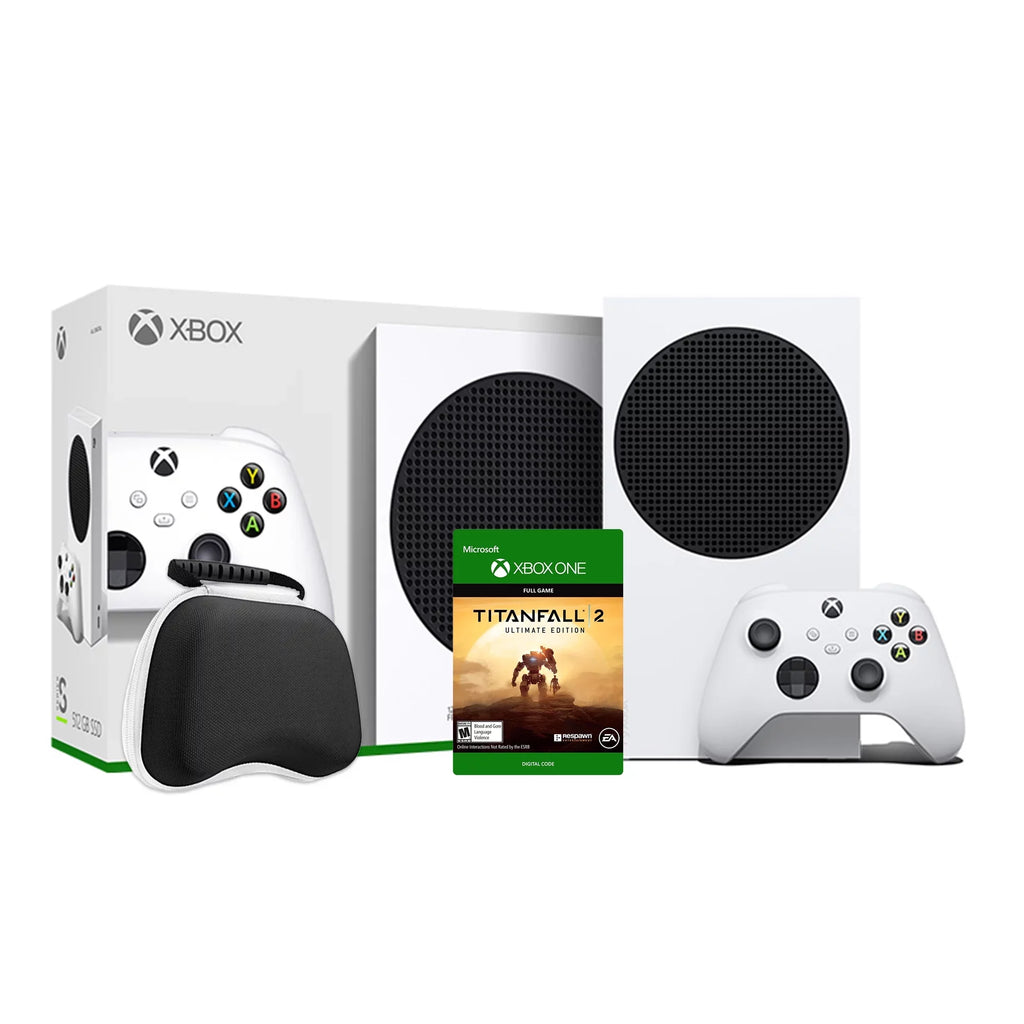 2020 New Xbox All Digital 512GB SSD Console - White Xbox Console and Wireless Controller with Titanfall 2 Full Game and Black Controller Protective Case