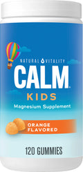 Natural Vitality Calm Kids Magnesium Supplement Gummies, Sweet Citrus, 83 mg, 120 Count