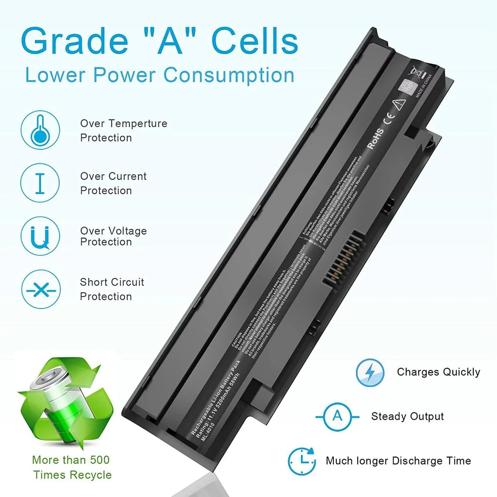 Battery N4010 for  Inspiron 13R 14R 17R N4050 N5010 N7010 fits 04YRJH J1KND