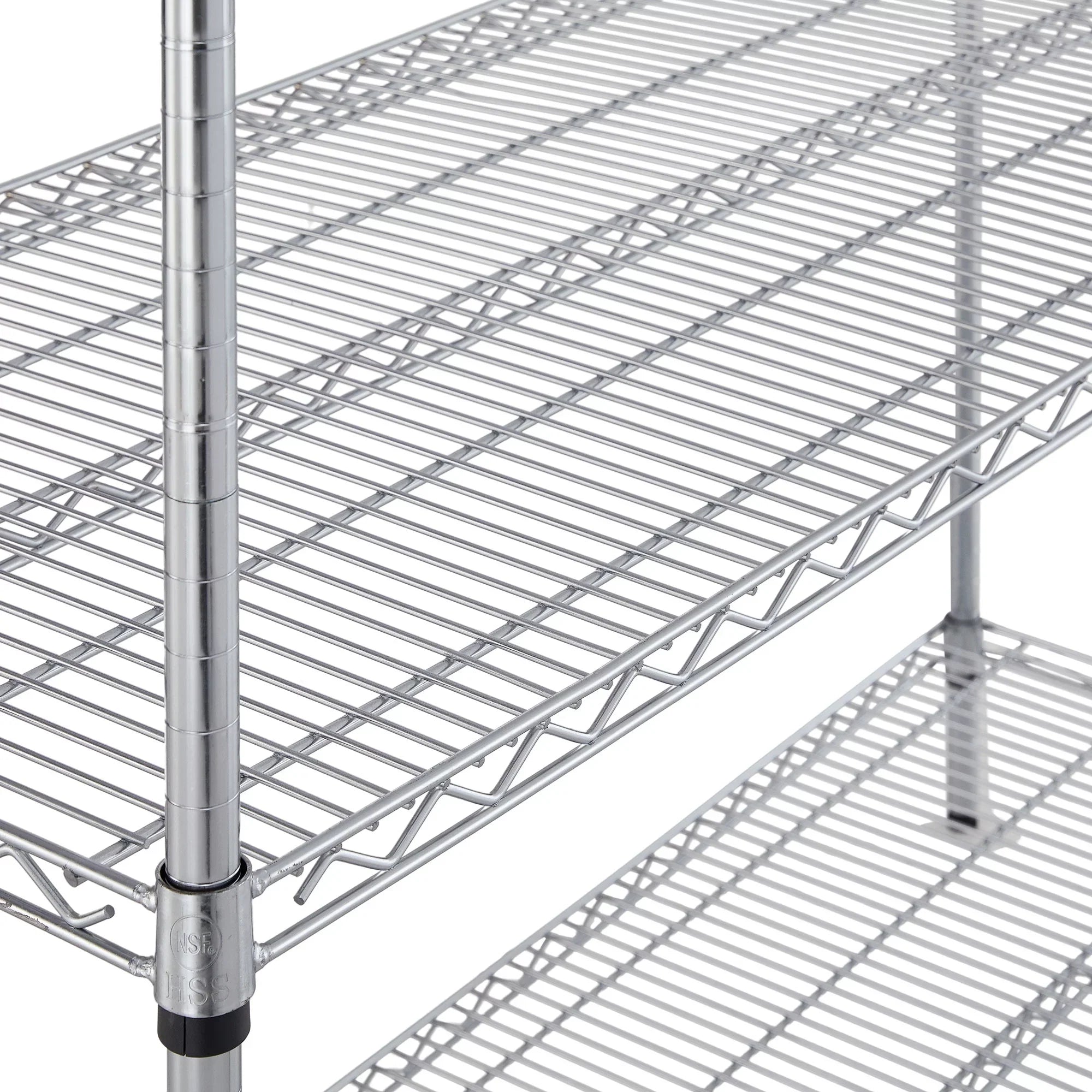 Hyper Tough Steel 4-Tier Storage Shelf Unit 72"H x 60"W x 24"D, 4000lb Total Capacity, Chrome