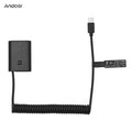 Andoer Adapter,Cable A6600 A7C A7RIV A9 A9II USB-C Coupler Adapter Type-C Power Cable A7III A7SIII A7RIII Adapter USB Type-C Power Cable A6600 NP-FZ100 Dummy Battery A6600 A7C A7III USB Type-C Power