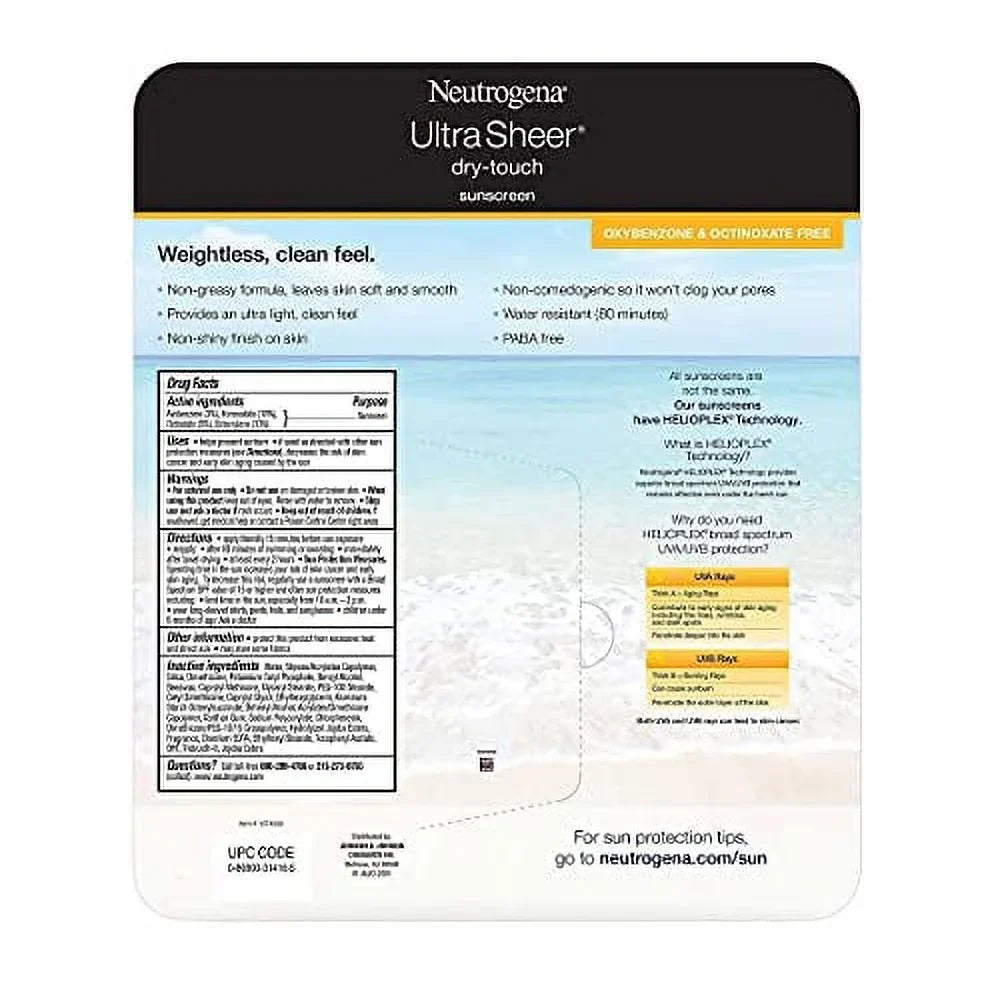 Ultra Sheer Spf 55 Sundisplay Light Weight Clean Feel 5.0 Fl Oz +3.0 Fl Oz Net Wt 8 Fl Oz