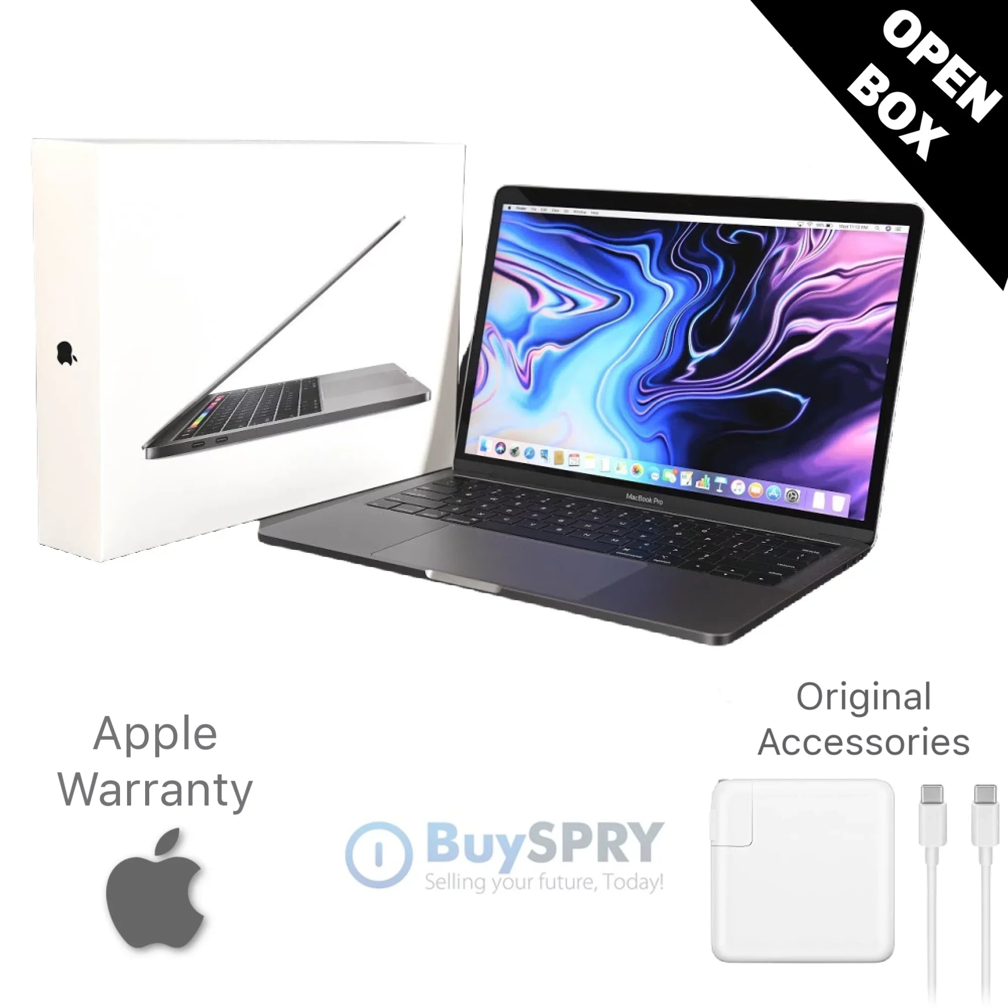 MacBook Pro 13.3" w/ Touch Bar Intel Core i5 128GB SSD (2019) Space Gray Open Box - MUHN2LL/A