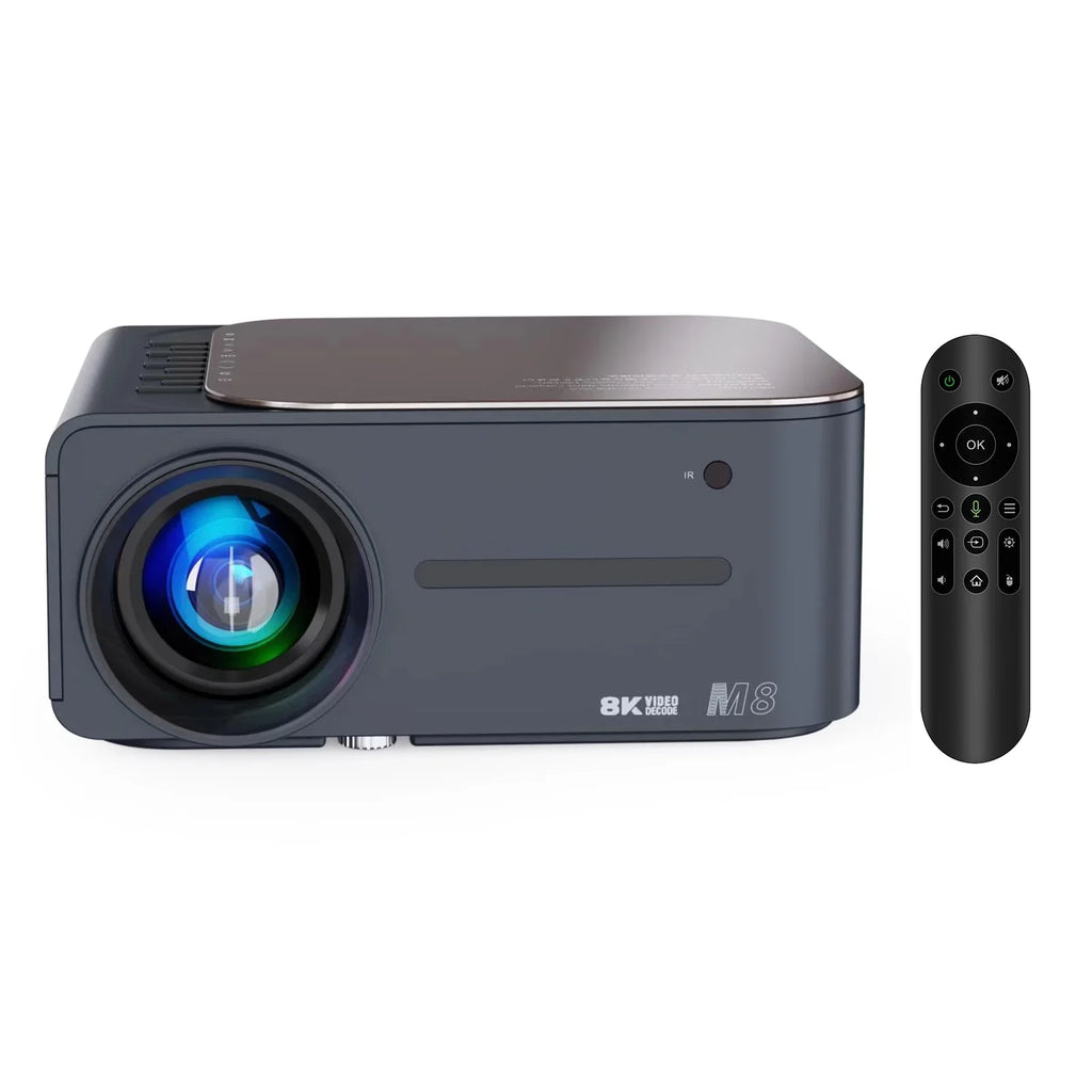 moobody Projector 8K HDR Ultra Clear 2.4G+5G WiFi BT5.0 Keystone Correction Android 9 80,inch Large Screen AI Intelligent Voice Control