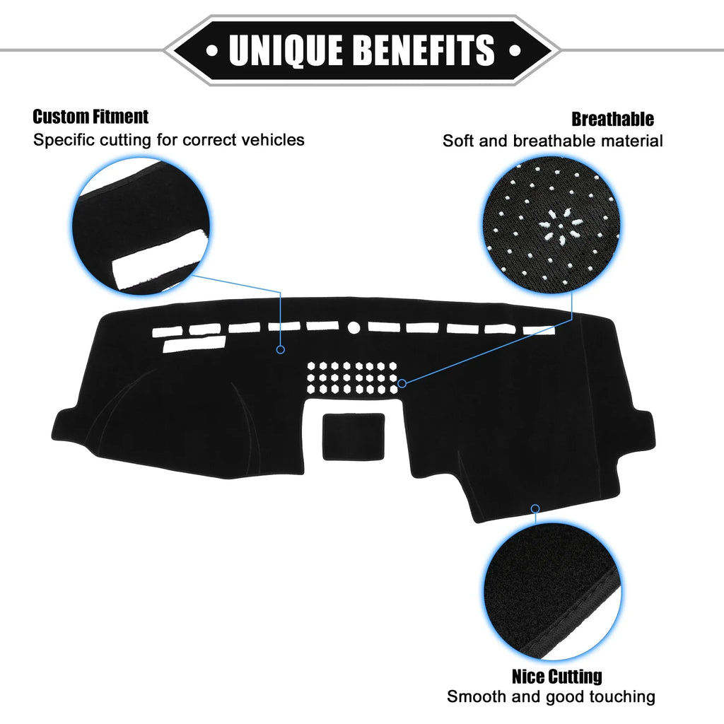 Unique Bargains Car Center Console Dashboard Cover Mat Compatible for Ford F150 2015-2020 Protective Polyester