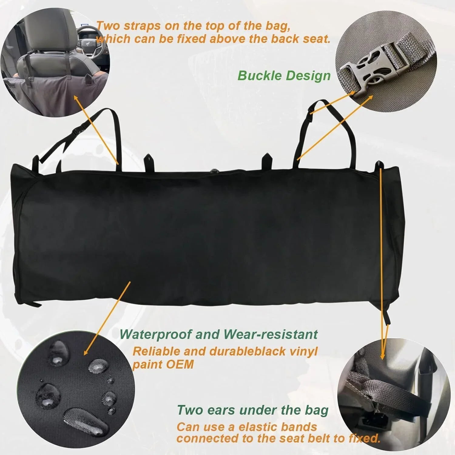 For Ford Bronco Accessories Window Storage Bag 1680D Soft Top 2021-2023 4 Doors