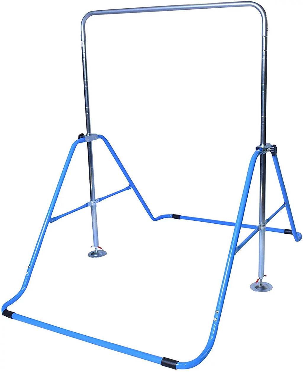 Expandable Gymnastics Kip Bar Gymnastic Training Kip Bar Adjustable Height Horizontal Bar Monkey Bars Folding Climbing Tower Fitness for Kids with Mat Blue