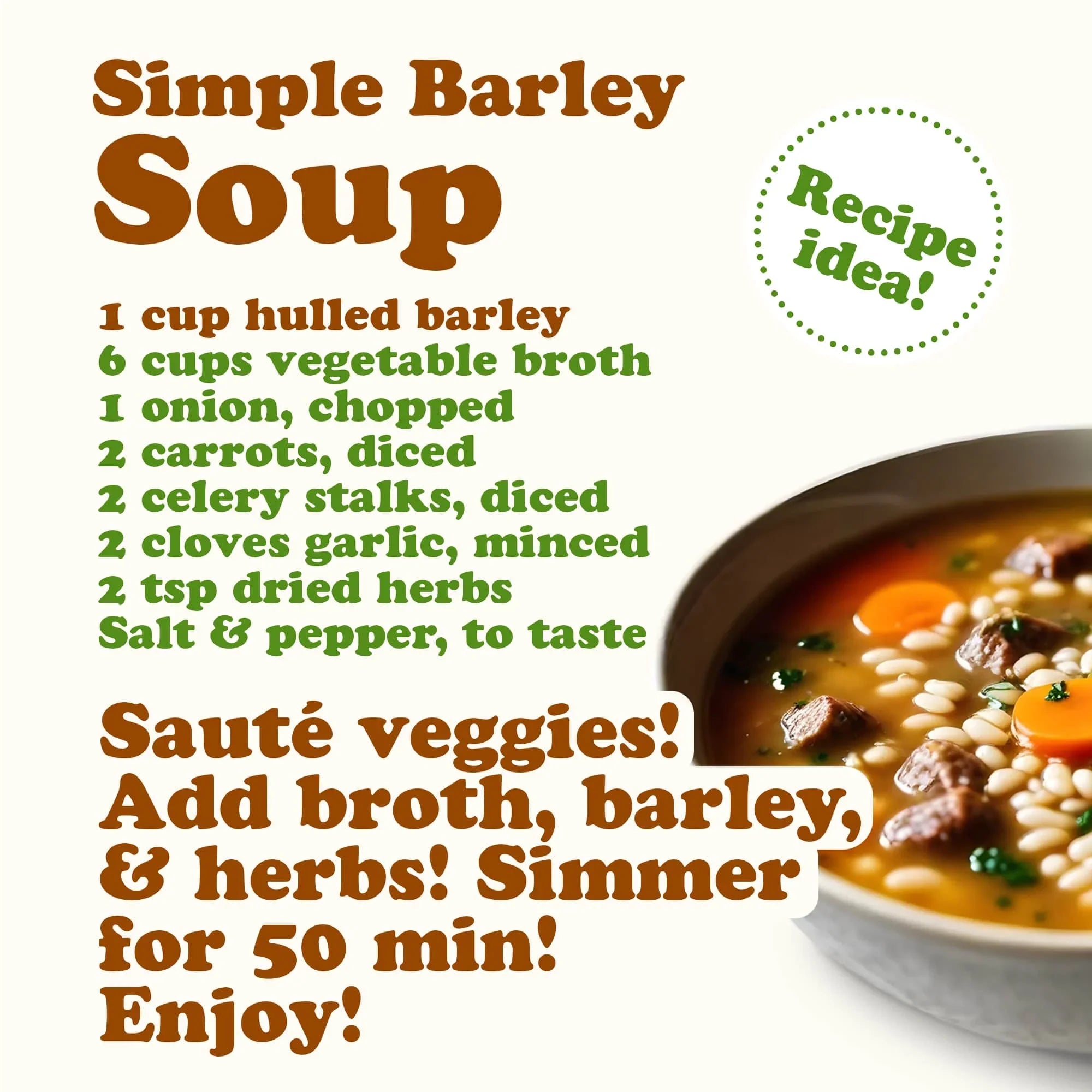 Hulled Barley, 10 Pounds — Raw, Vegan — by Food to Live