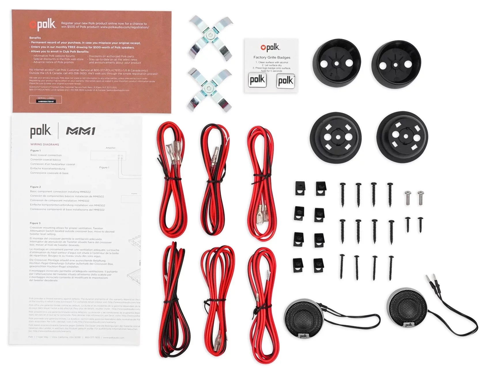 Polk Audio MM6502 6.5” 750w Component Car Speakers+Free Powered Monitor Speakers