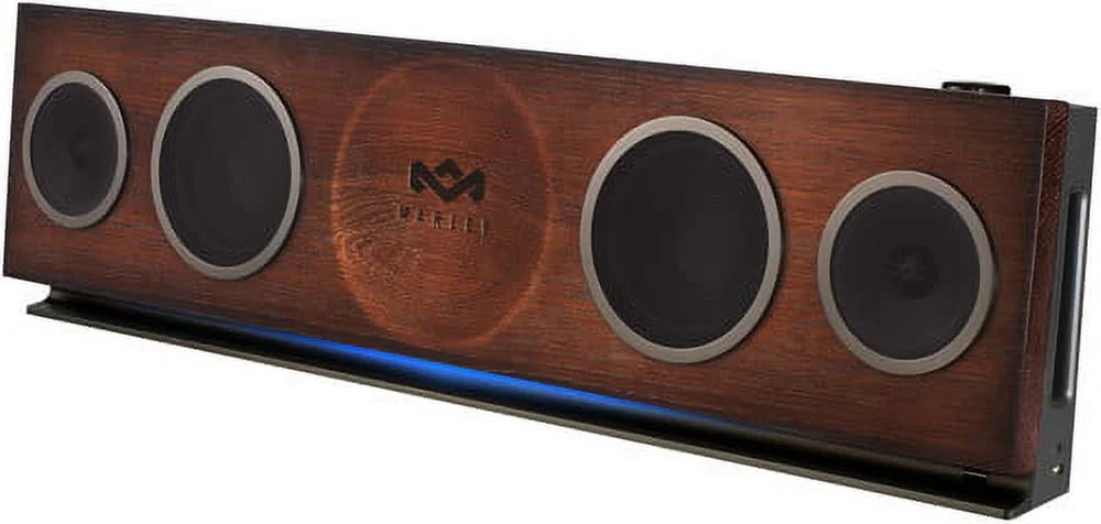House of Marley, One Foundation Premium Home Audio Hi-Fi System, 3.5 High-Output Woofers, 2 x 1 High-Definition Tweeters, 220 Watt Stereo Power, FSC Certified Solid Oak Baffle, EM-DA002-RG Regal