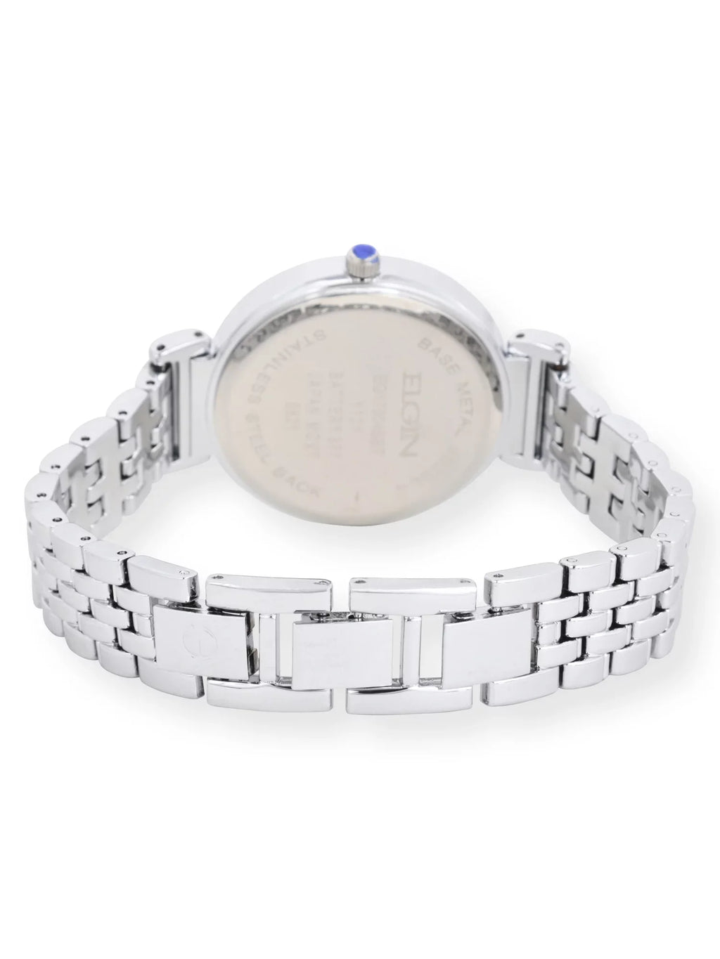 Elgin Adult Female Analog Watch Set with Round Mother of Pearl Dial in Silver - EG17004SST