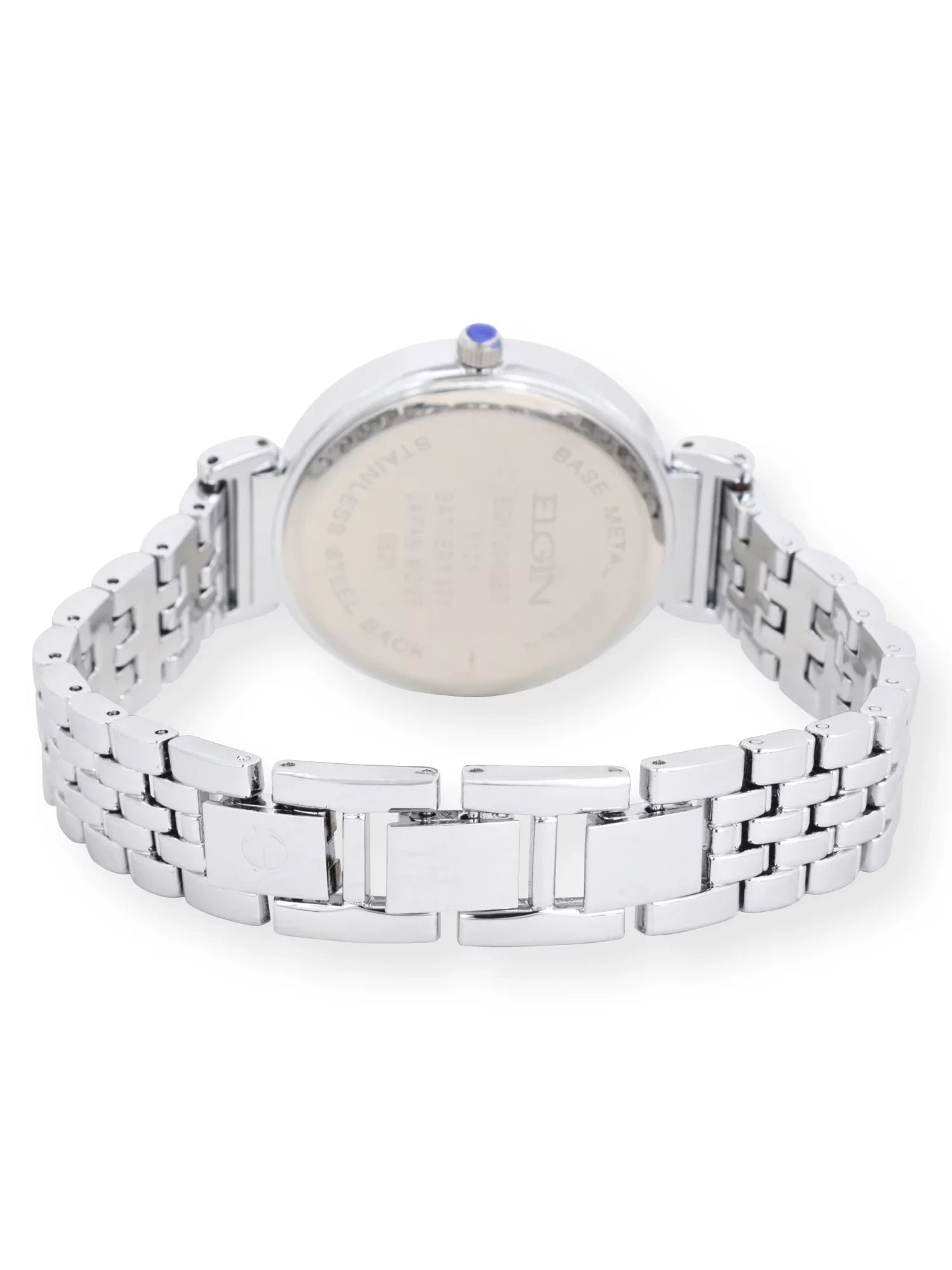 Elgin Adult Female Analog Watch Set with Round Mother of Pearl Dial in Silver - EG17004SST