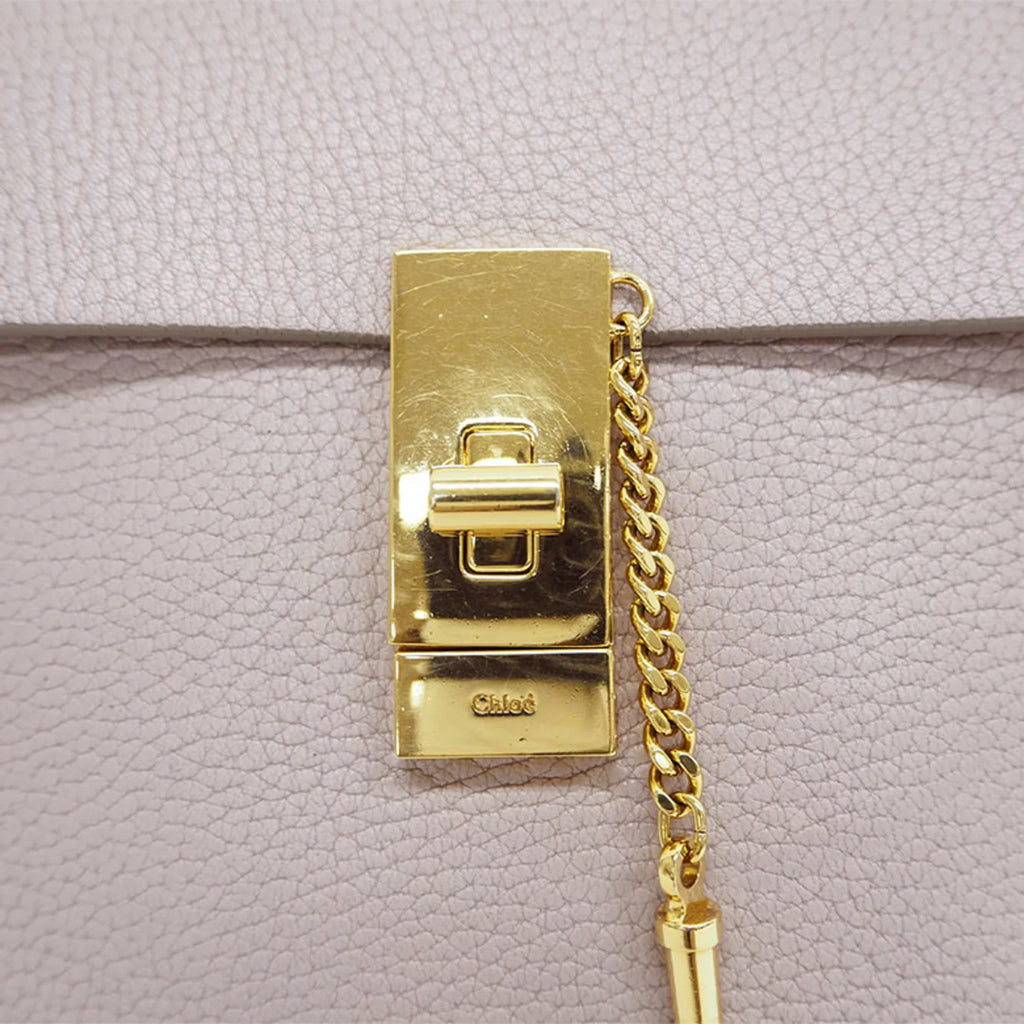 Pre-Owned Chloé Chloe Drew Chain Shoulder Bag 3S1031-9 Pink Leather Ladies (Good)