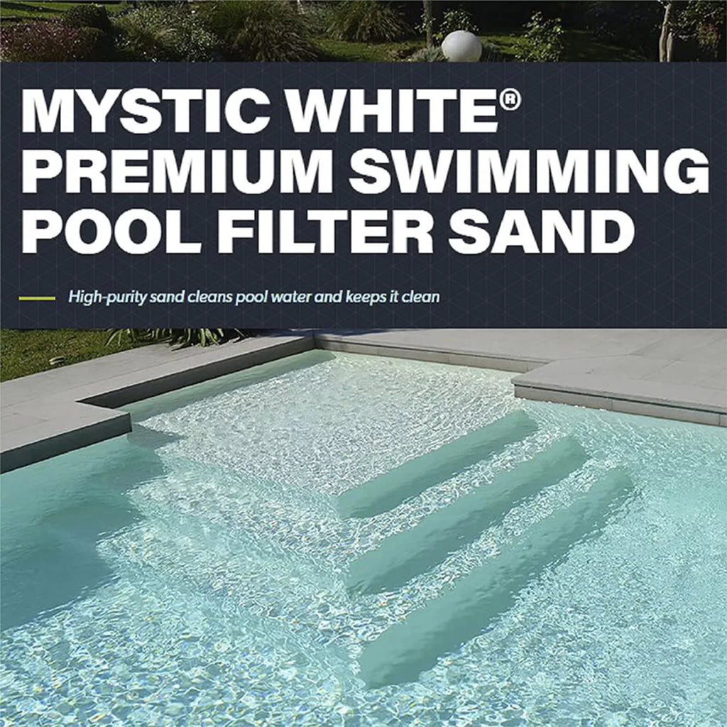U.S. Silica 50lbs Mystic White II Swimming Pool Filter Sand, White (2 Pack)