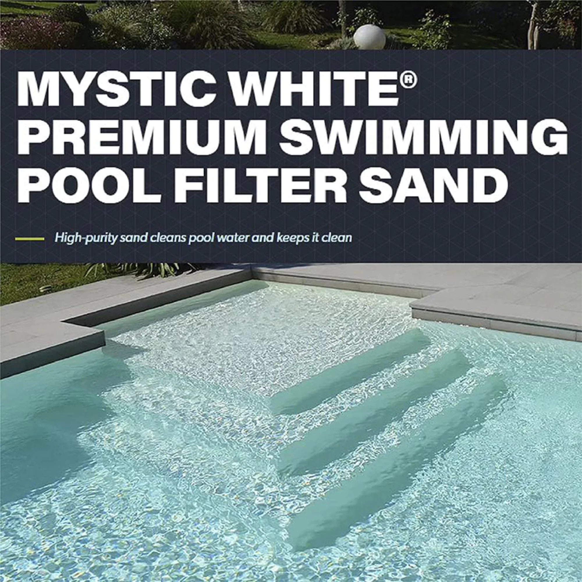 U.S. Silica 50lbs Mystic White II Swimming Pool Filter Sand, White (2 Pack)