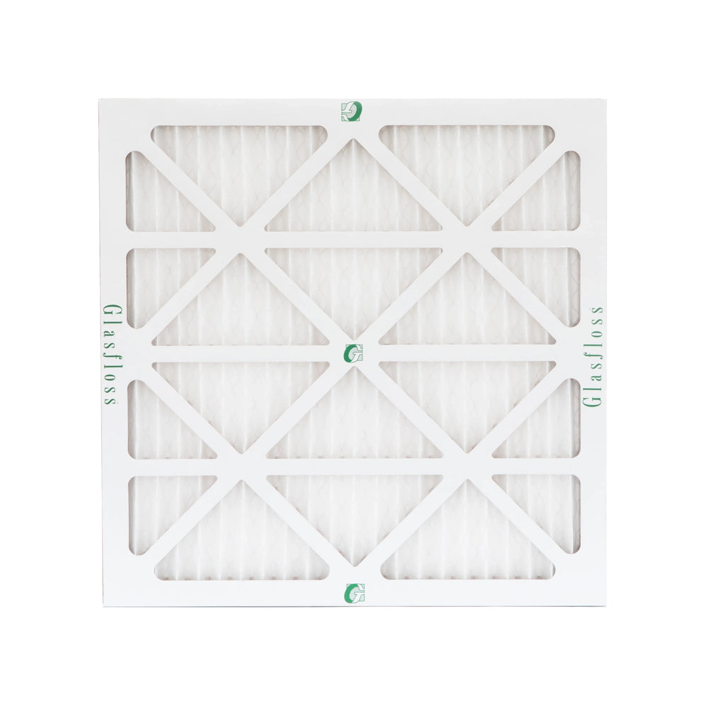 12 Pack of 25x25x1 MERV 10 Pleated Air Filters by Glasfloss. Actual Size: 24-1/2 x 24-1/2 x 7/8