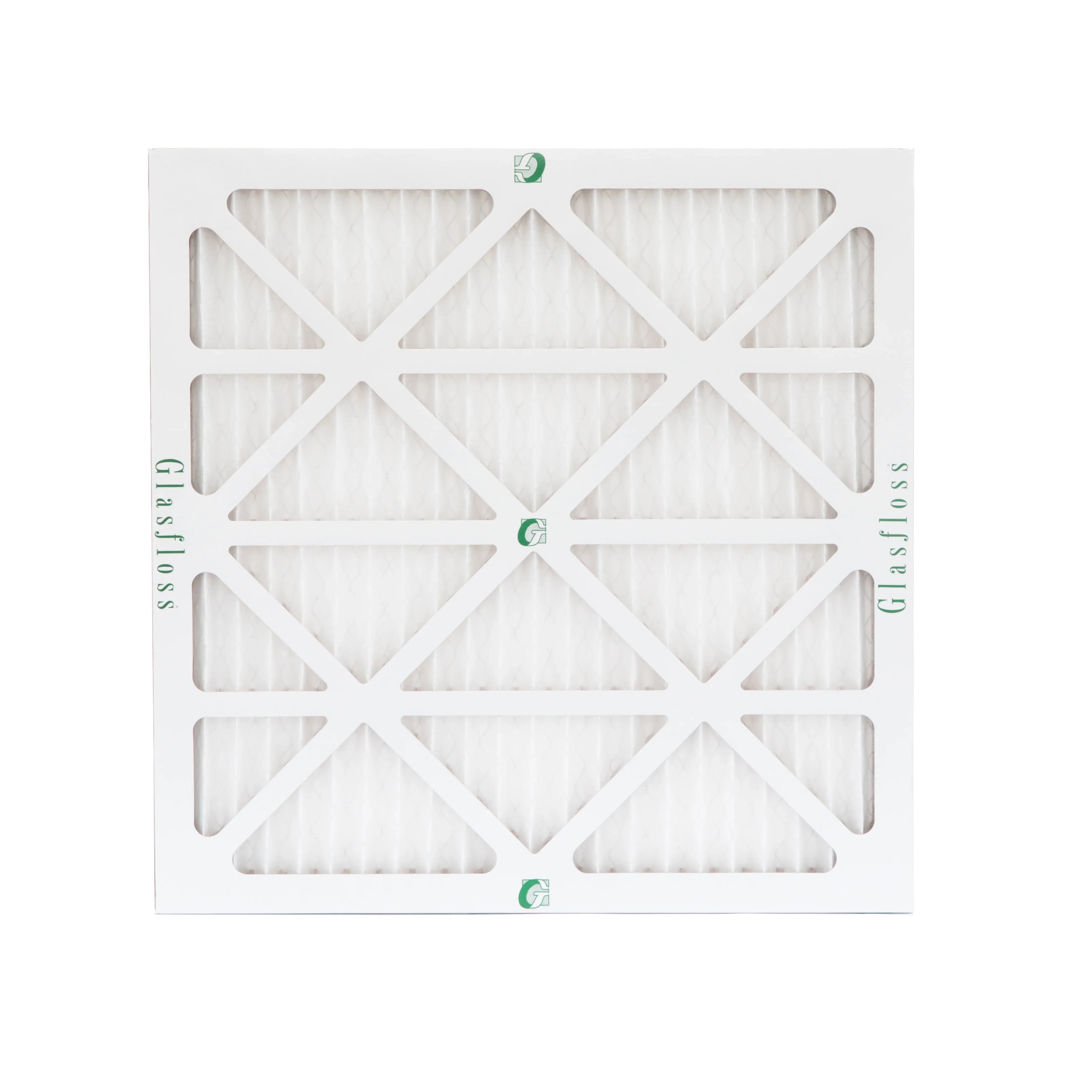 12 Pack of 25x25x1 MERV 10 Pleated Air Filters by Glasfloss. Actual Size: 24-1/2 x 24-1/2 x 7/8