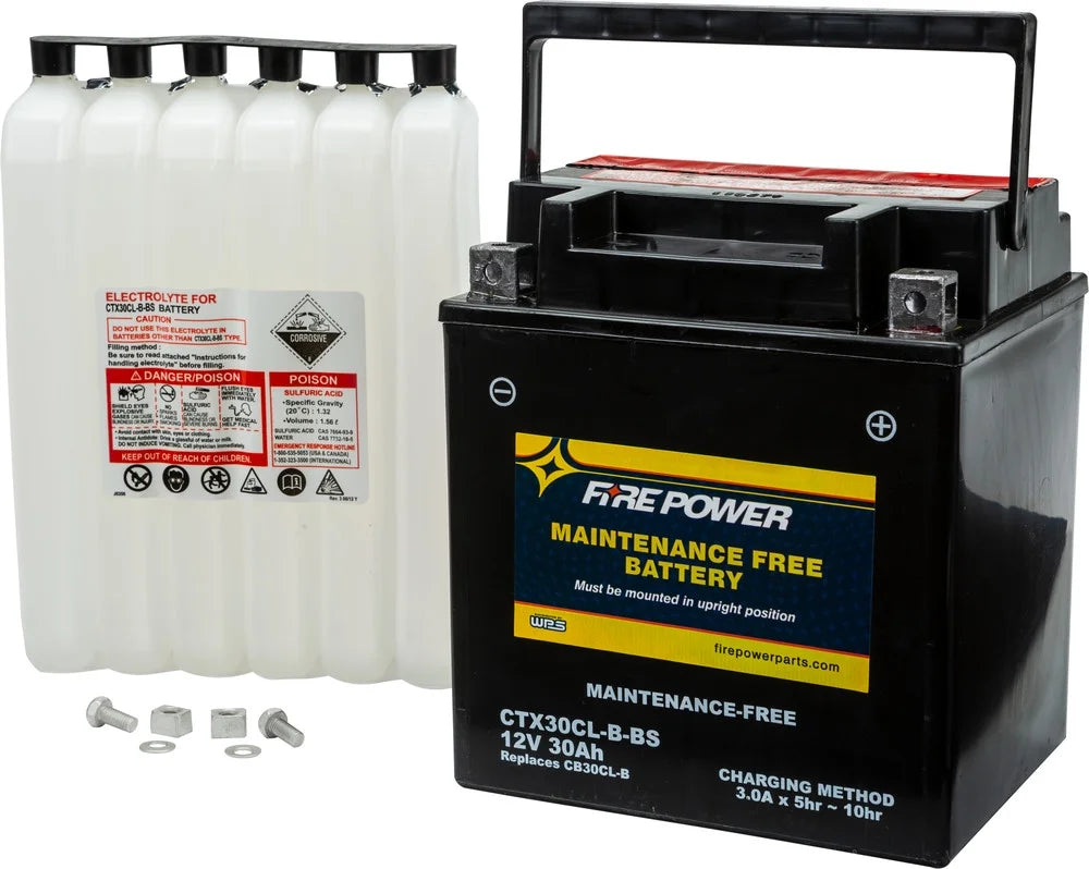 Fire Power Maintenance Free Battery CTX30CL-B-BS Compatible With Sea-Doo GTX LTD iS 260 2010-2015