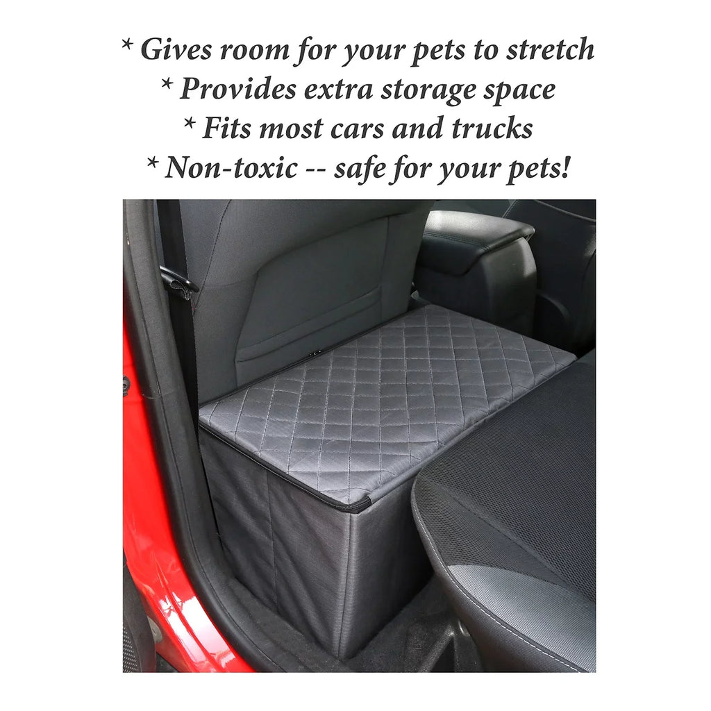 MSR IMPORTS Back Seat Extender for Dogs with Storage Dog Bridge - Gray