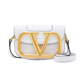 New Valentino Garavani Supervee Ivory Leather Crossbody Bag Small