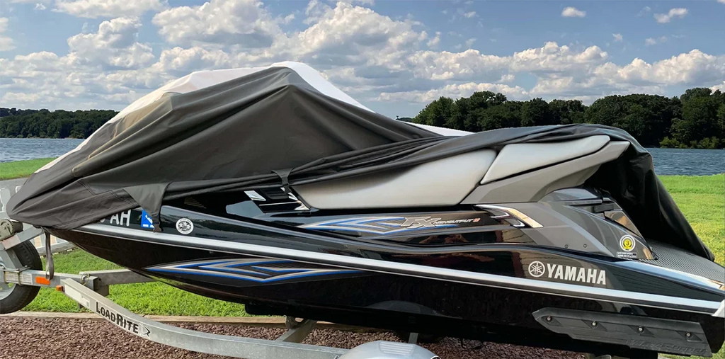 SUPER HEAVY-DUTY PWC Jet Ski Boat Cover Compatible for Kawasaki Jet Ski 1100 ZXi 1996-2003 top of the line trailerable 2 Seater