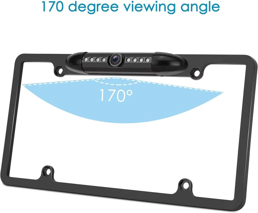 Backup Camera Rearview License PLatitudee Frame for ALPINE X308U Black