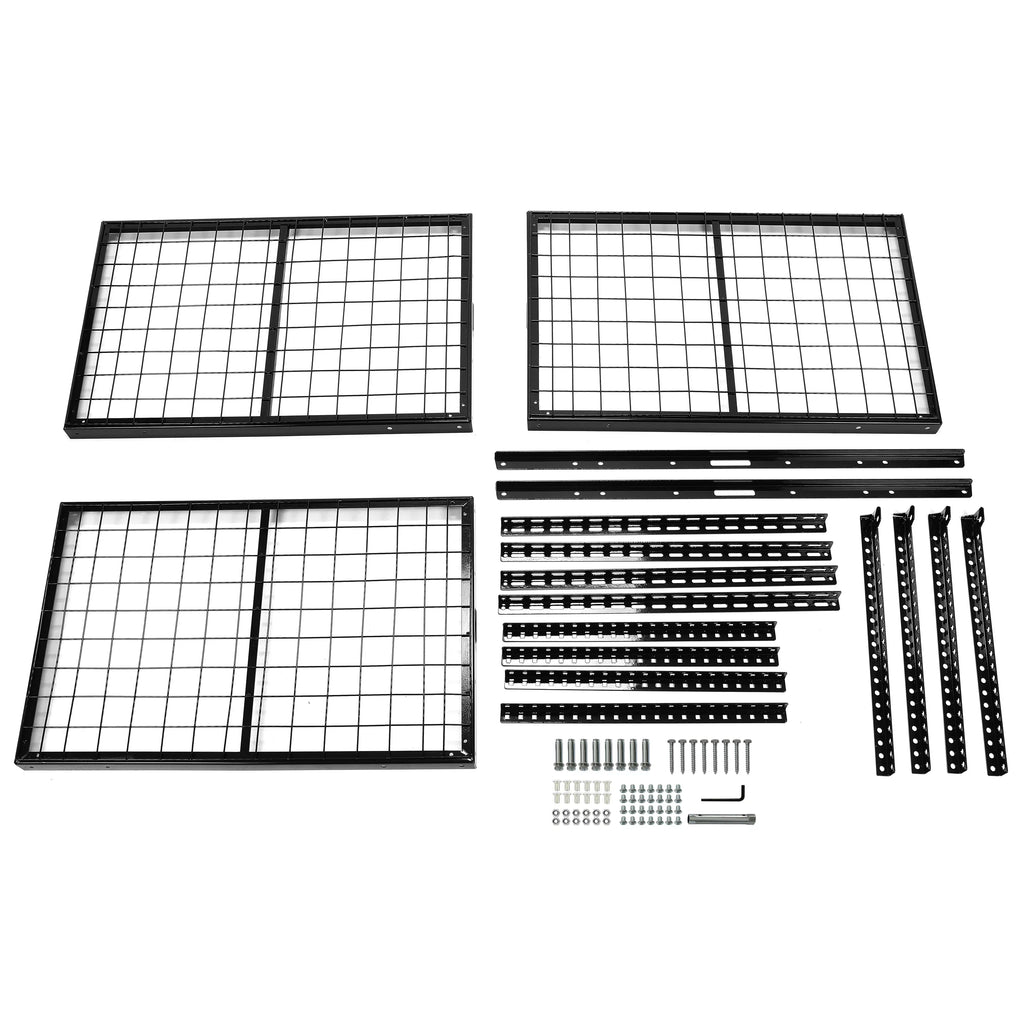 Hecasa 3 x 6 Overhead Garage Storage Rack Adjustable Garage Ceiling Mounted Storage Rack Black Steel