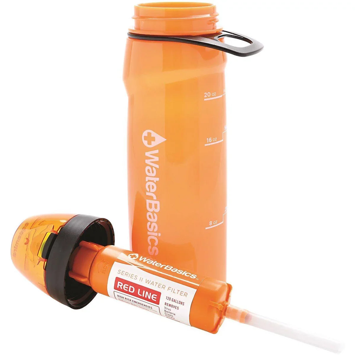 WATERBASICS FILTER BOTTLE RED