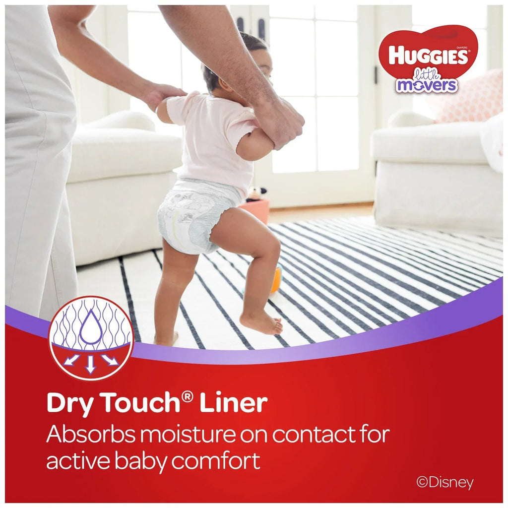 Huggies Little Movers Baby Diapers, Size 4, 104 Ct, Giant Pack