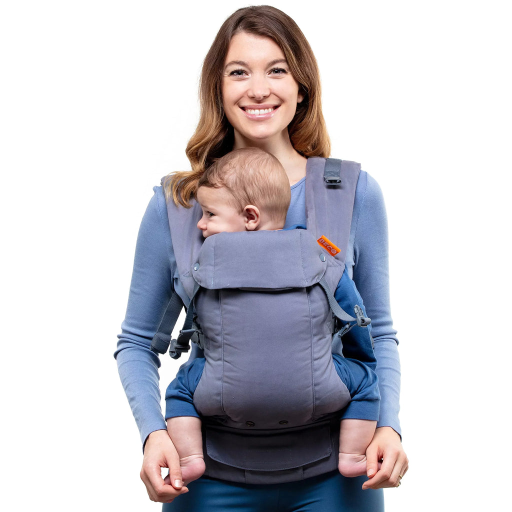 Beco Gemini Baby Hip Carrier Newborn to Toddler - Unisex Backpack & Front Carrier up to 7-35 lbs Grey