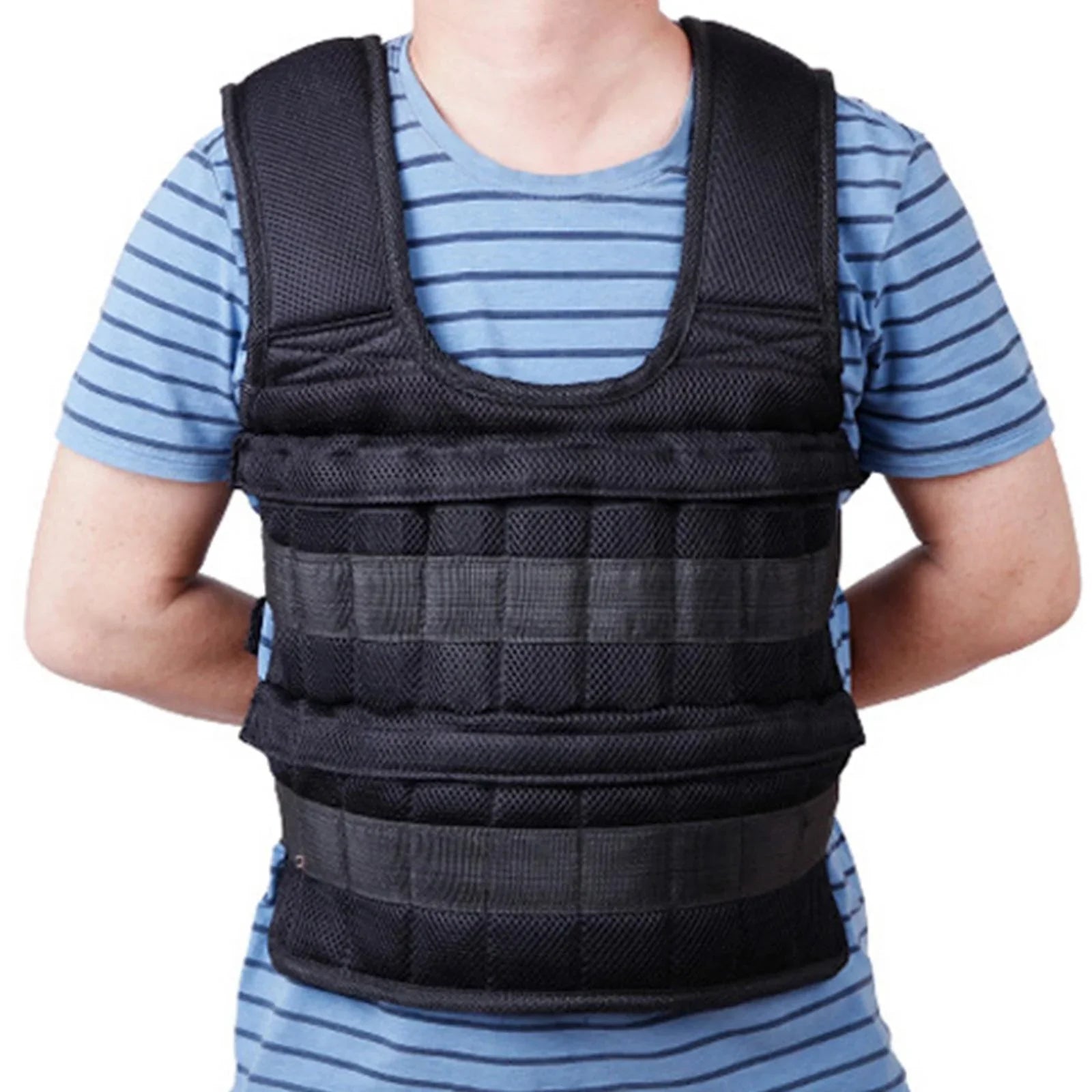 Tnarru Loading Vest Boxing Waistcoat Slim Design Fitness Strength Training Exercise 18 Pockets Empty Clothing Sand Gym Weighted Vest