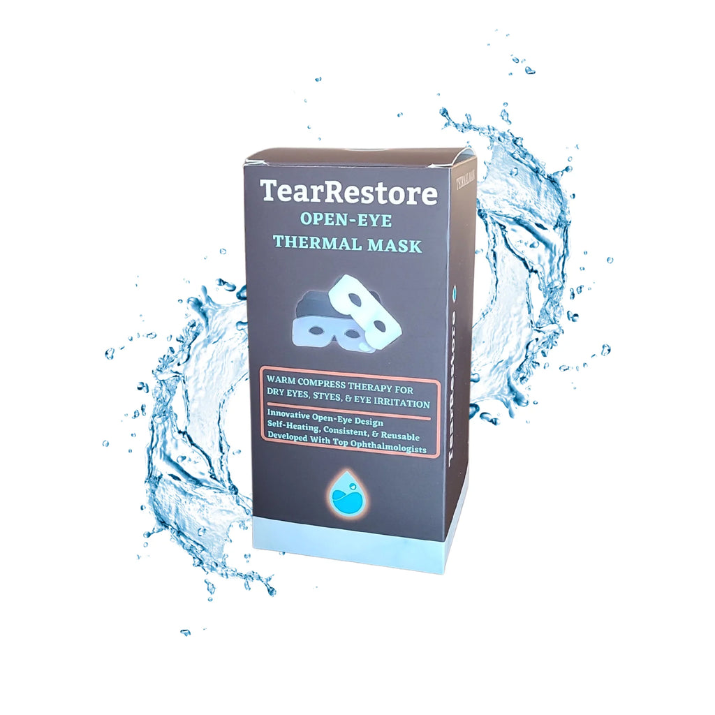 Tear Restore Open-Eye Warm Compress Mask for Dry Eyes, Styes, and Irritation