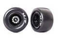 Traxxas 9476 Tires & Wheels (Weld Glossy Black Wheels, Mickey Thompson Drag Slicks (2): Rear