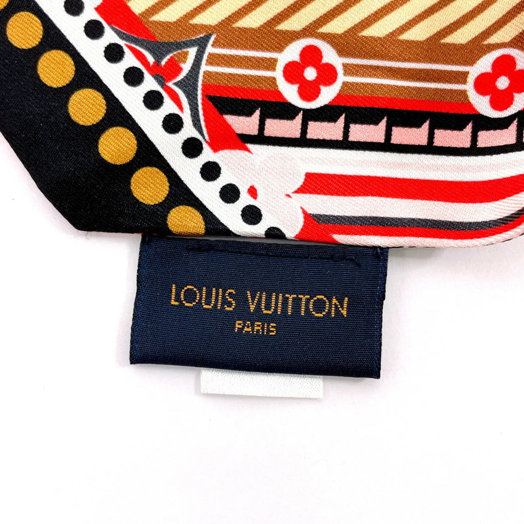 Pre-Owned Louis Vuitton Bandeau BB Pop LV Scarf Silk LOUIS VUITTON M73865 Women's Red (Good)