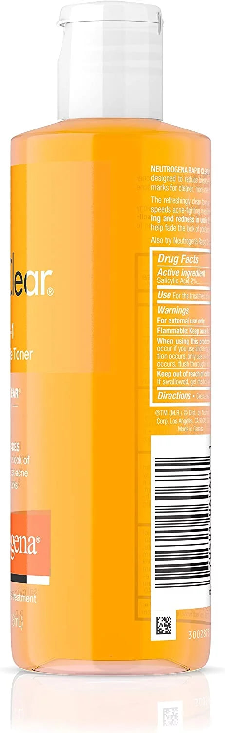 Neutrogena Rapid Clear 2-in-1 Fight & Fade Toner 8 oz (Pack of 2)